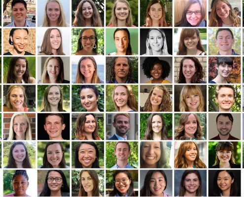 A headshot collage of all 74 Knauss finalists