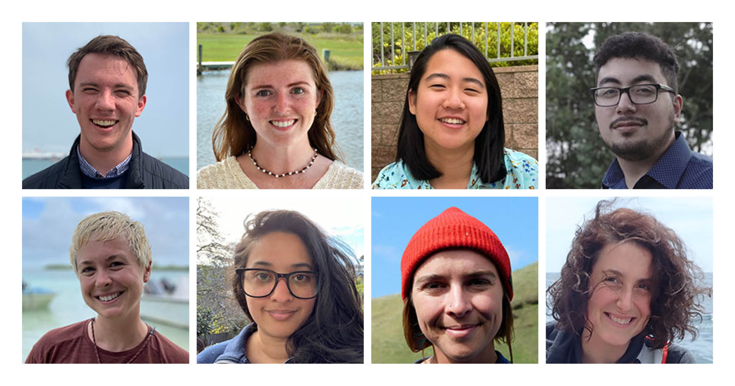 Eight NMFS-Sea Grant Joint Fellows' headshots.