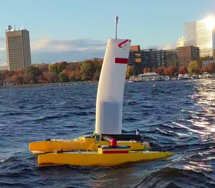 Sailbot coasts on water