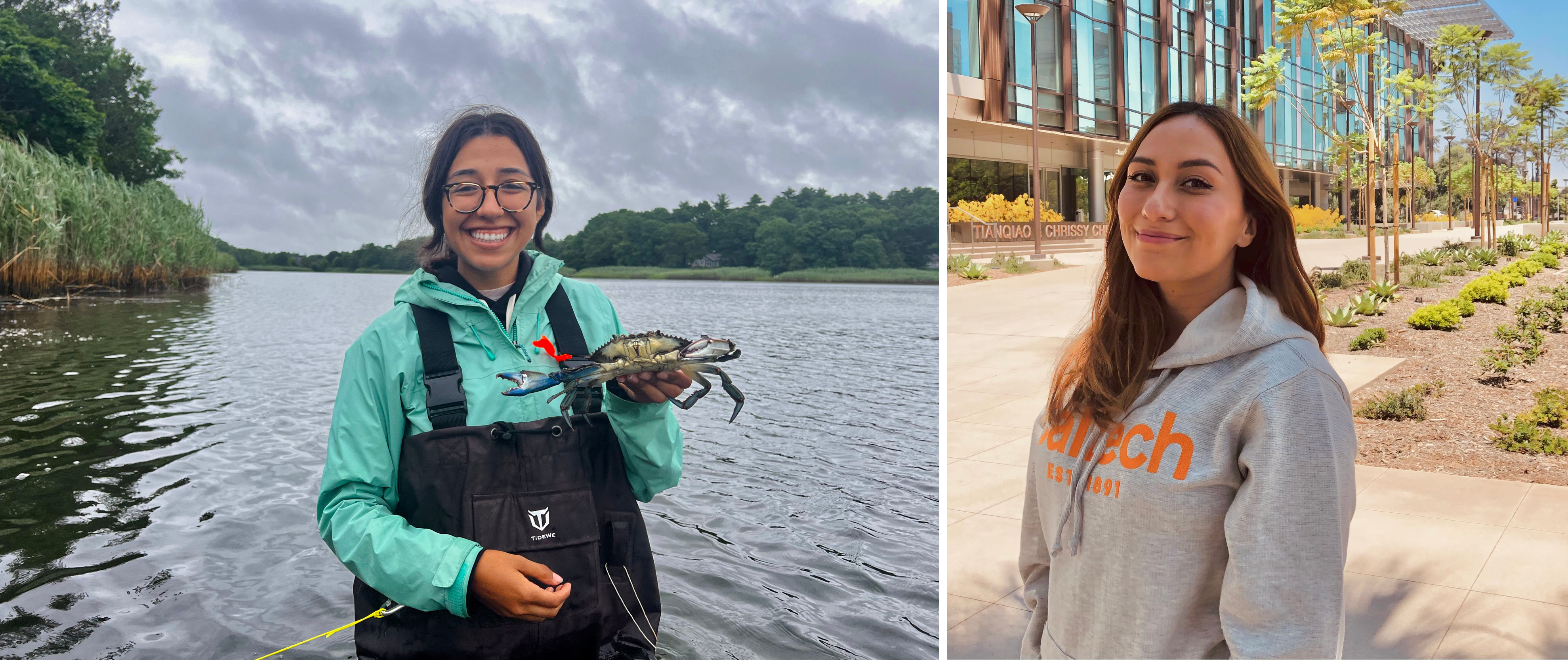 MA Sea Grant Graduate Research Fellows Neida Villanueva Galarza and Bridgett Hunt 